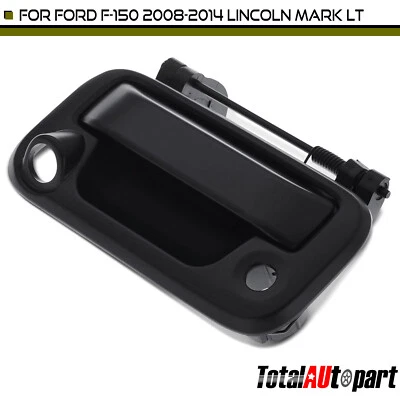 Black Tailgate Handle w/ Keyhole Camera Hole for Ford F-150 Lincoln Mark LT Rear - Image 1 of 4