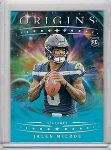2025 Panini Origins Jalen Milroe Rookie Turquoise /50 RC Seattle Seahawks - Picture 1 of 2