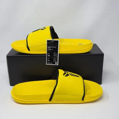 Nike Kobe Bryant Offcourt Slide Amarillo Negro Lightning IF2870-700 Hombres Talla 10 Foto 1 de 4