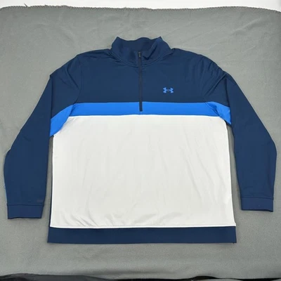Pullover Under Armour Golf Storm capa media cuarto cremallera para hombre XL azul manga larga Foto 1 de 4