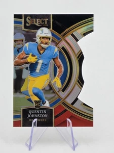 2023 Panini Select Premier Level Quentin Johnston #196 Black & Red Prizm Die-Cut - Bild 1 von 2