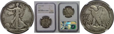 1919-D Walking Liberty Half Dollar   NGC F-12 - Image 1 of 3