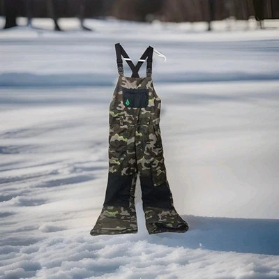 Volcom Youth Barkley Babero Aislado Mono Snowboard Carga Pantalones Camuflados EE. UU. 12Y Foto 1 de 4