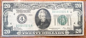 1928 United States Federal Reserve Note $20 Fr. 2050-D - Picture 1 of 2