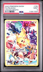 Pikachu 160/159 PSA 9 - 2023 Pokemon SWSH Crown Zenith - Imagen 1 de 2