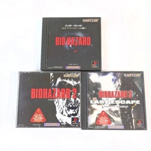 Lot 3 Resident Evil ( Biohazard ) 1 2 3 Set PlayStation 1 PS1 PS Japan Ver. - Picture 1 of 3