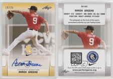 2017 Leaf Perfect Game National Showcase Yellow /25 Aaron Greene #BA-AG1 Auto