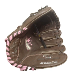 Softball Glove Rawlings Fast Pitch 11 inch FP110 Leather Pink 3D Web RHT - Picture 1 of 12