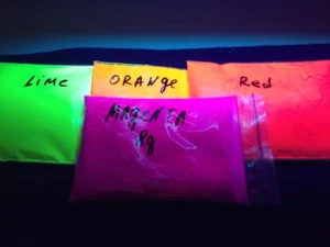 Fluorescent Neon Powder Pigment FOR NEON AUTO MOTO PAINT SHOCKER CANDY PAINT - Picture 1 of 22