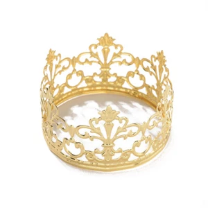 Gold Vintage Princess Crown Cake Topper Decoration for Party Wedding Baby Shower - Picture 1 of 6