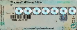 Clave de producto HP Windows XP - Imagen 1 de 1