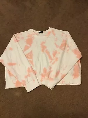 Gorgeous New Look Pink / White Tie-dye Sweatshirt...Size M..Brand New • 18.30€