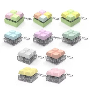 Square-Shape Mechanical Keyboard Relief Toy Keyborad Button Keychain - Photo 1/19