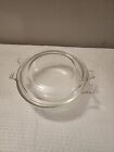 Vintage Pyrex 019 Clear Glass Bowl 20 Oz Baking Casserole Dish With Lid 681-c-21
