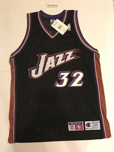 Champion Karl Malone Utah Jazz NBA Authentic Jersey Size 44 New with Tags - Picture 1 of 2