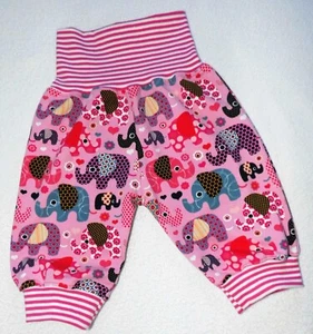 Pantalones cortos bomphose pantalones cortos pantalones de verano con divertidos elefantes rosa HECHOS A MANO - Imagen 1 de 1