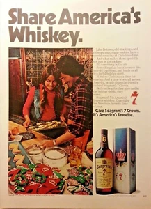 VINTAGE PRINT ADVERTISEMENT 1974 Seagram's 7 Crown Whiskey - Imagen 1 de 1