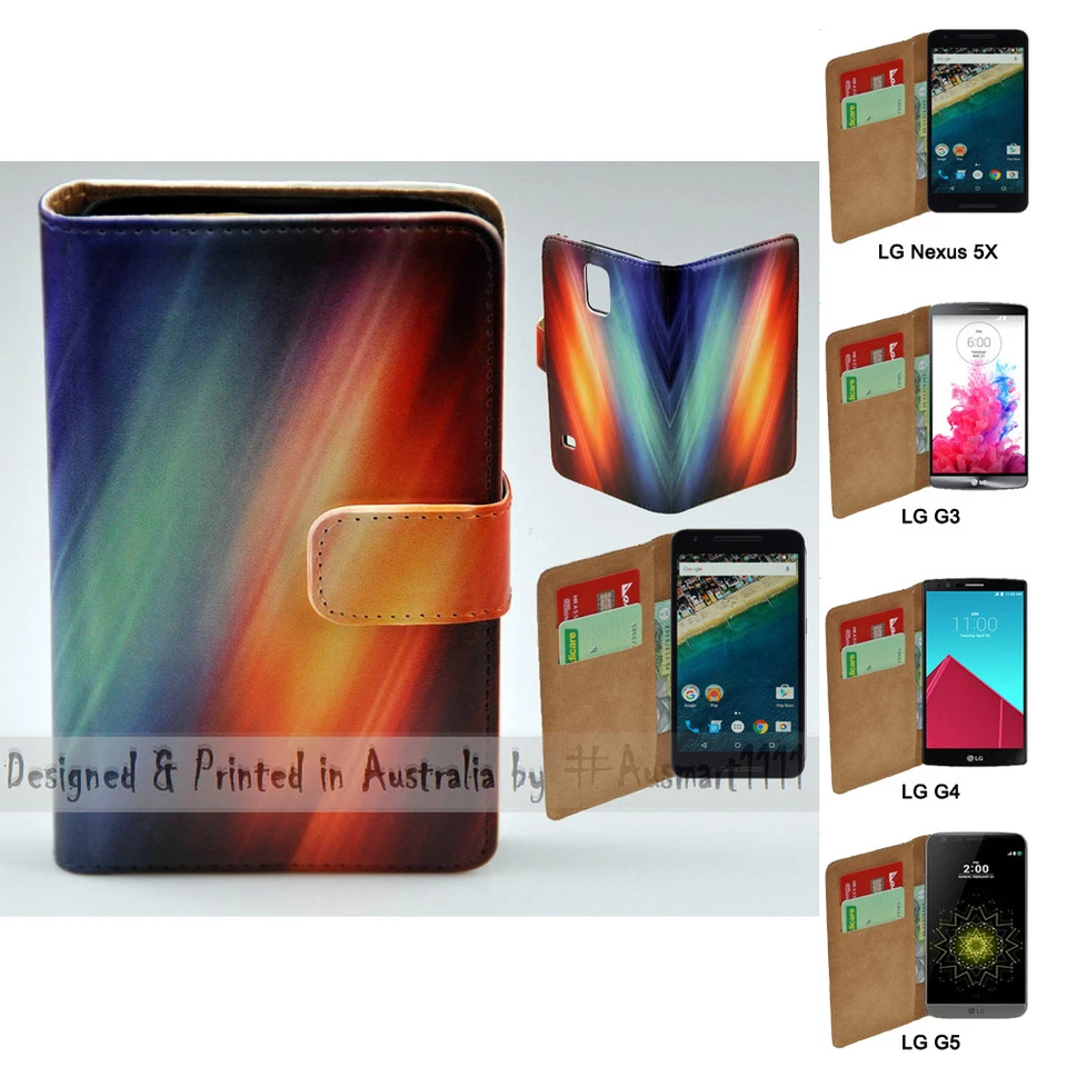 Capa carteira celular estampa tema abstrato multicolorida série LG - Imagem 1 de 1