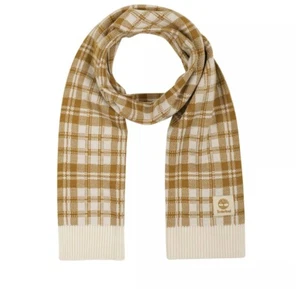 Timberland | Women's Plaid Scarf in White & Cream 🤍NEW/SEALED🤍 - Picture 1 of 7