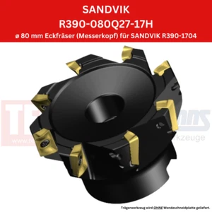1 x SANDVIK R390-080Q27-17H Eckfräser Ø 80 mm Z=8 !Mit Rechnung! - Bild 1 von 3