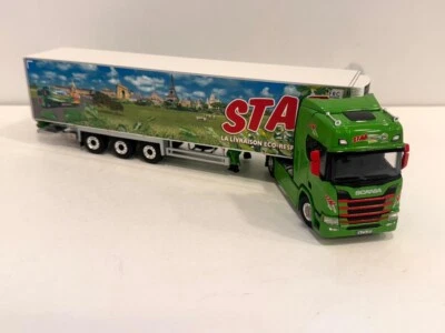 WSI truck models, Scania R Highline I CR20H 4X2 Reefer Trailer 3 Axle, STAF - Image 1 of 4