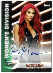 2021 Topps WWE Women's Division Green Eva Marie Autograph Card /50
