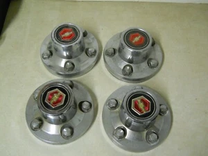 x4 Vintage 78-81 Chevy Red Gold Bowtie Logo Hubcap Center OEM 5 Lug NOR 464962 - Picture 1 of 6