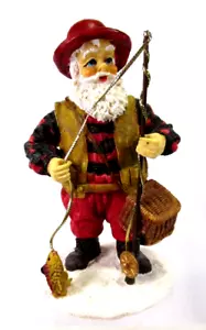 Beachcombers International Fly Fishing Santa Figurine 5 Inches Tall - Picture 1 of 7
