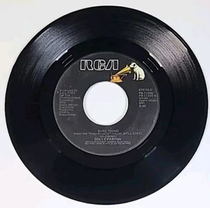 1978 Dolly Parton Vtg 45 Vinyl  Sure Thing & Heartbreaker, RCA Records PB-11296 - Picture 1 of 4