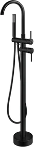 Floor Mount Bathtub Faucet Freestanding Tub Filler Standing High Flow Shower Fau - Picture 1 of 12