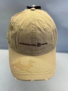 Gorra de béisbol ajustable International Paper Mossy Oak bronceado ciervo nueva con etiquetas - Imagen 1 de 6