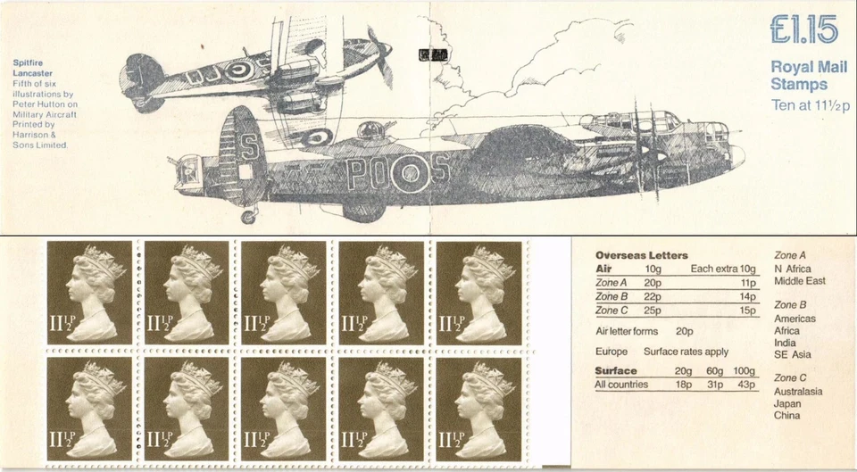 Gran Bretaña 1981 Folleto Spitfire Lancaster en MNH. Foto 1 de 1