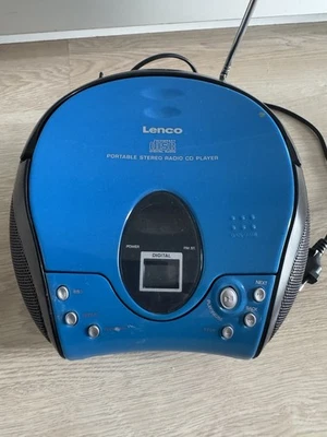Tragbares Stereo FM Radio mit CD Player, Lenco SDC-24BU, blau für Kinder - Bild 1 von 4