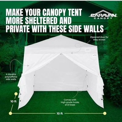 Caravan Canopy 10 x 10 Foot Commercial Tent Sidewalls (Sidewalls Only) - Image 1 of 4