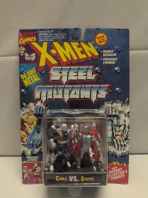 MARVEL X-MEN STEEL MUTANTS CABLE VS STRYFE 1994 TOYBIZ NUEVO EN PAQUETE Foto 1 de 4