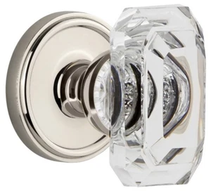 Grandeur GEOBCC_PRV_234 Georgetown Solid Brass Privacy Set - Nickel - Picture 1 of 1