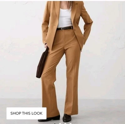 Blazer largo y ponte Banana Republic para mujer, tostado, talla -0 Foto 1 de 4