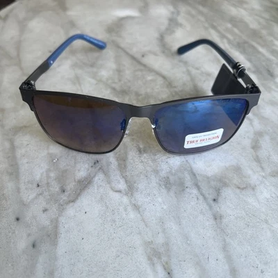 True Religion TR92199 Metal Blue Mirrored Sunglasses M95MU UM NWT - Изображение 1 из 4
