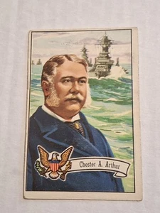 1956 CHESTER A ARTHUR TOPPS US USA PRESIDENTS CARD PRESIDENT #24 - Picture 1 of 2