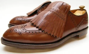 MENS VTG FOOTJOY REX BROWN WINGTIP LEATHER KILTIE BROGUE GOLF SHOES 13.5~1/2 B - Picture 1 of 10
