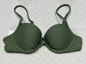 New AERIE Lightly Lined Underwire Bra 32B Green NWT  - Picture 1 of 7