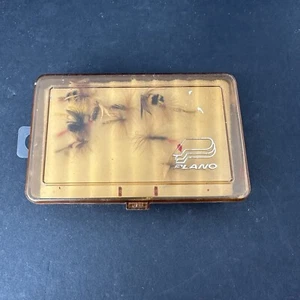 Plano #3448 Fly Fishing Pocket Tackle Box Hard Plastic W/ Flies - Picture 1 of 6