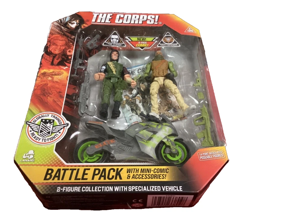 THE CORPS TROLL & SMOKE Battle Pack 2 Figuras con Motocicleta y Cómic - Totalmente Nuevo Foto 1 de 1