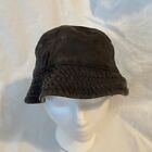 American Eagle Black Canvas Bucket Hat One Size Distressed Golf Outdoor Surfing