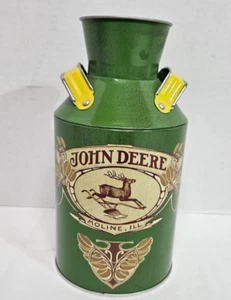 John Deere metal tin green & yellow milk jug can country/farmhouse décor - Picture 1 of 9