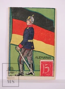 Spanish Chocolate Trading Card Flag, Soldier & Stamp - Germany - L. Mallafré - Imagen 1 de 2