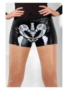 Miss Skeleton Whiplash Hotpants Small Women Halloween Fancy Dress Accessory Wet - Picture 1 of 24
