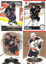 Ryan Getzlaf 2006-07 Fleer 2010-11 Score 2014-15 2016-17 Fleer Showcase 4-Cards