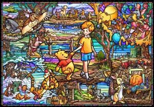 PSL 1000 Piece Jigsaw Puzzle Disney Winnie the Pooh Story Stained Glass JAPAN
