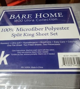 SÁBANAS SPLIT KING 100% MICROFIBRA POLIÉSTER DESNUDO HOGAR I800 ULTRA COLECCIÓN NUEVAS - Imagen 1 de 4